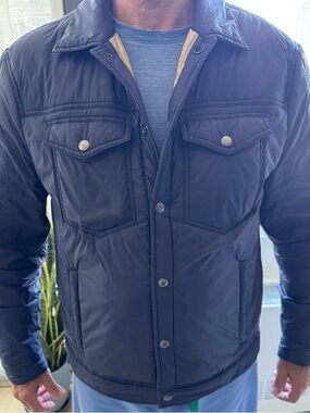 Todd Snyder Navy Quilted Snap-Front Jacket